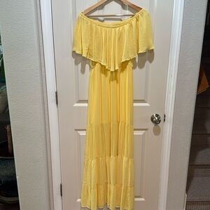 Venus beautiful summer yellow maxi dress size 8